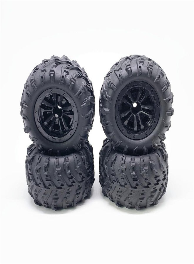 KingVal 4PCS Rubber Wheels Tires 85x47mm Hex 12mm RC Parts Compatible with WLtoys 144001 144002 144010 124016 124019, SCY 16101 16102 16201, MJX H16H H16E H16P RC Cars - Image 1